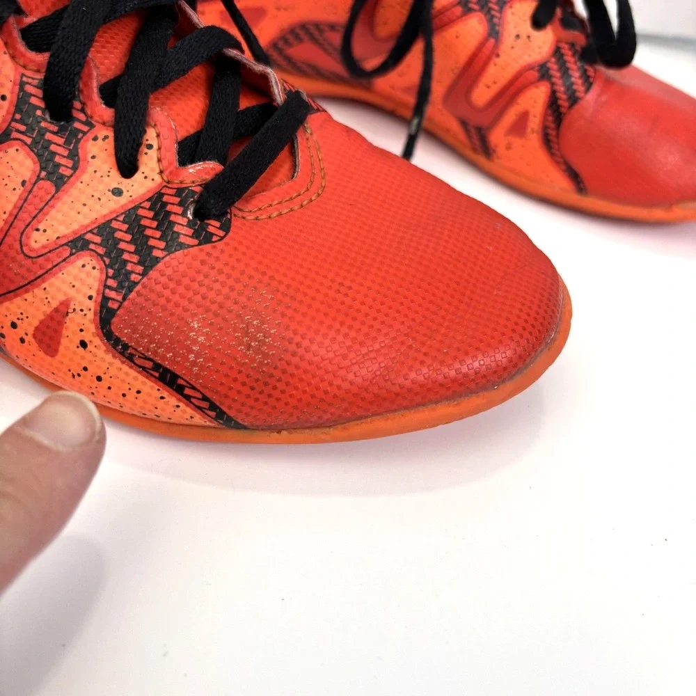 Adidas X 15.4 Indoor Soccer‎ Shoes Youth Size 4.5 Orange Sneakers S83170